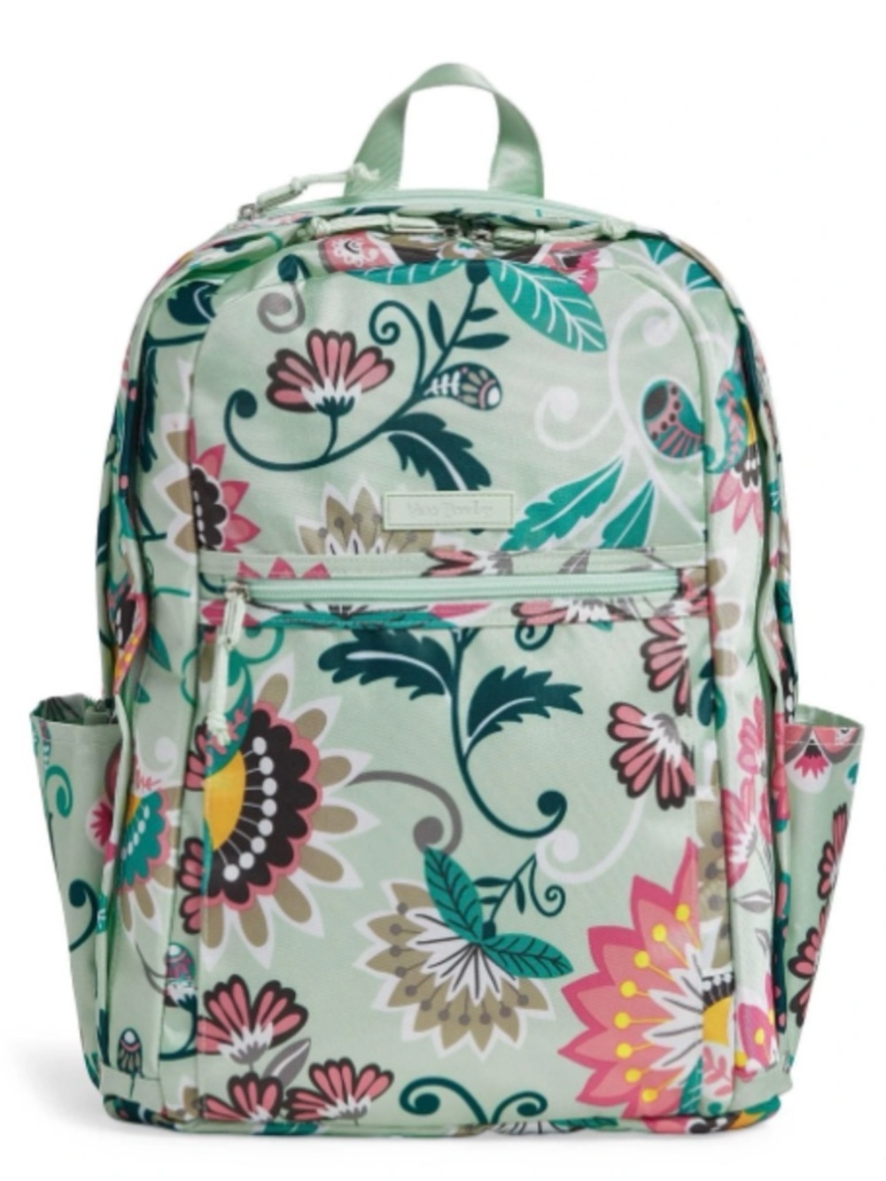 Vera Bradley Mint Flowers Floral Lighten Up Grand Backpack Teal Pink $115